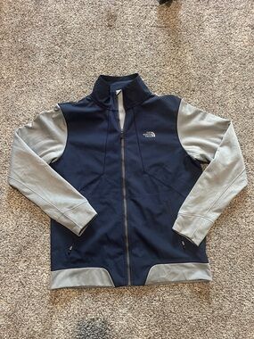 The North Face Navy and Gray Lightweight Softshell Jacket